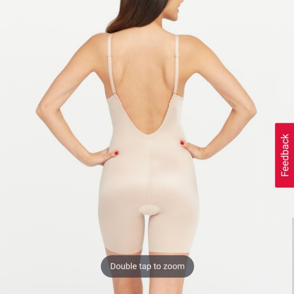 Spanx Suit Your Fancy Plunge Low-Back Mid-Thigh Bo